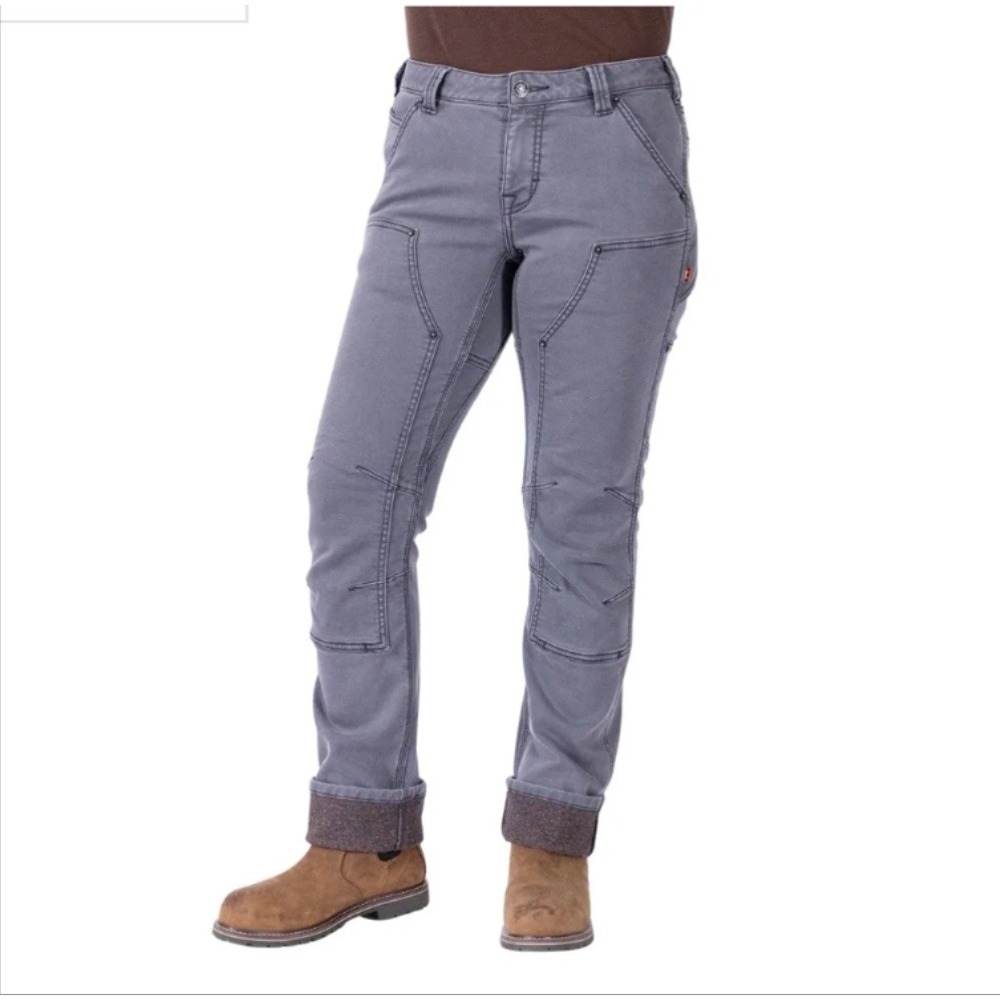 Dovetail Workwear Jeans Womens 8 Gray Maven X Thermal Denim Utility Work Pants